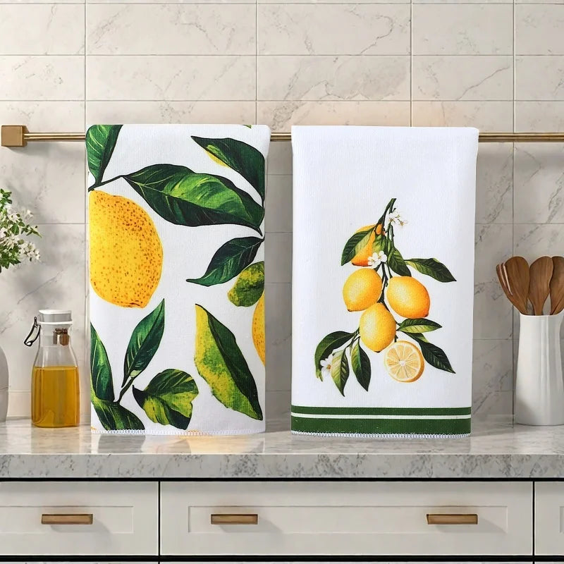 Ściereczka kuchenna z nadrukiem cytryn – szybkoschnąca, chłonna