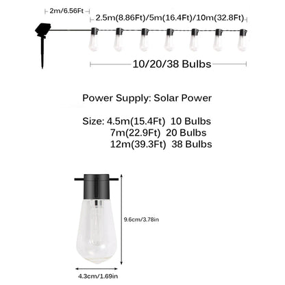 Solarne lampki ogrodowe LED – girlanda kule 🌞✨