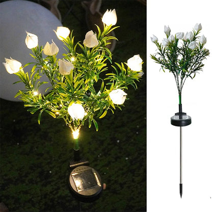 Solarna lampa ogrodowa Gardenia 42 LED – dekoracyjny kwiat wodoodporny