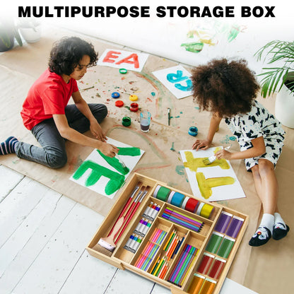 Rozsuwany organizer do szuflady z bambusa – 8 przegród