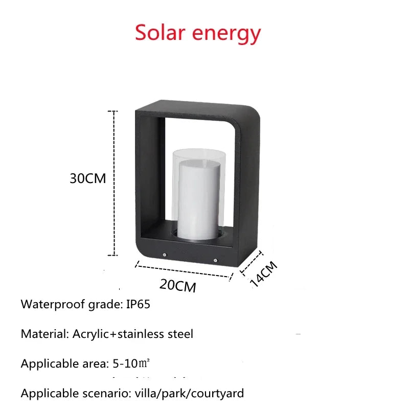 Solarny kinkiet ogrodowy LED – wodoodporna lampa na ogrodzenie