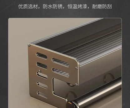 Ścienny organizer na przyprawy z pojemnikiem – stojak na olej i akcesoria