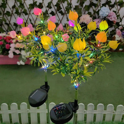 Solarna lampa ogrodowa Gardenia 42 LED – dekoracyjny kwiat wodoodporny