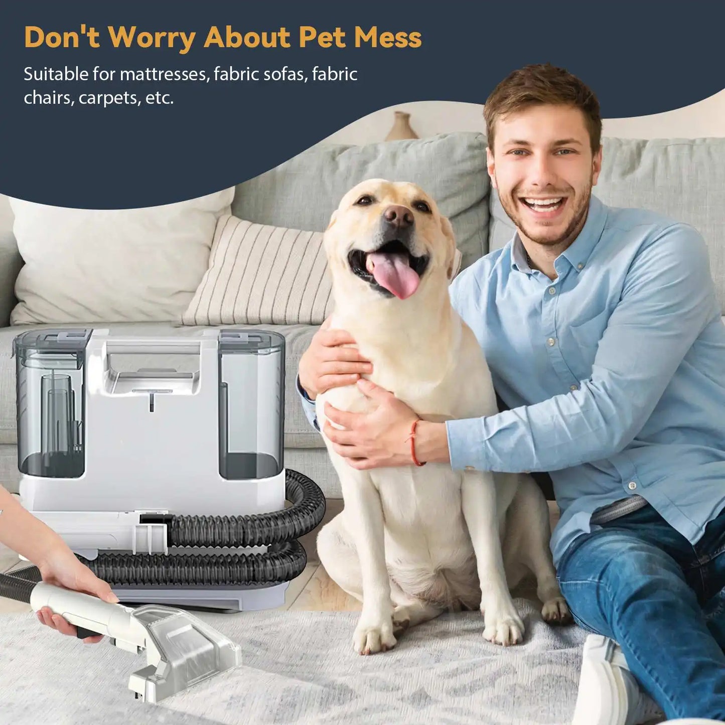 Odkurzacz piorący do tapicerki 9kPa – spryskiwanie i odsysanie 🧼