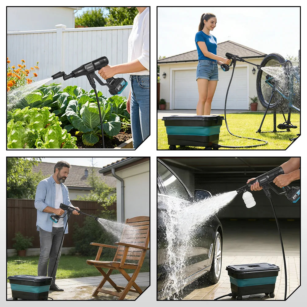 Myjka ciśnieniowa 200 Bar bezszczotkowa – pistolet z wiadrem